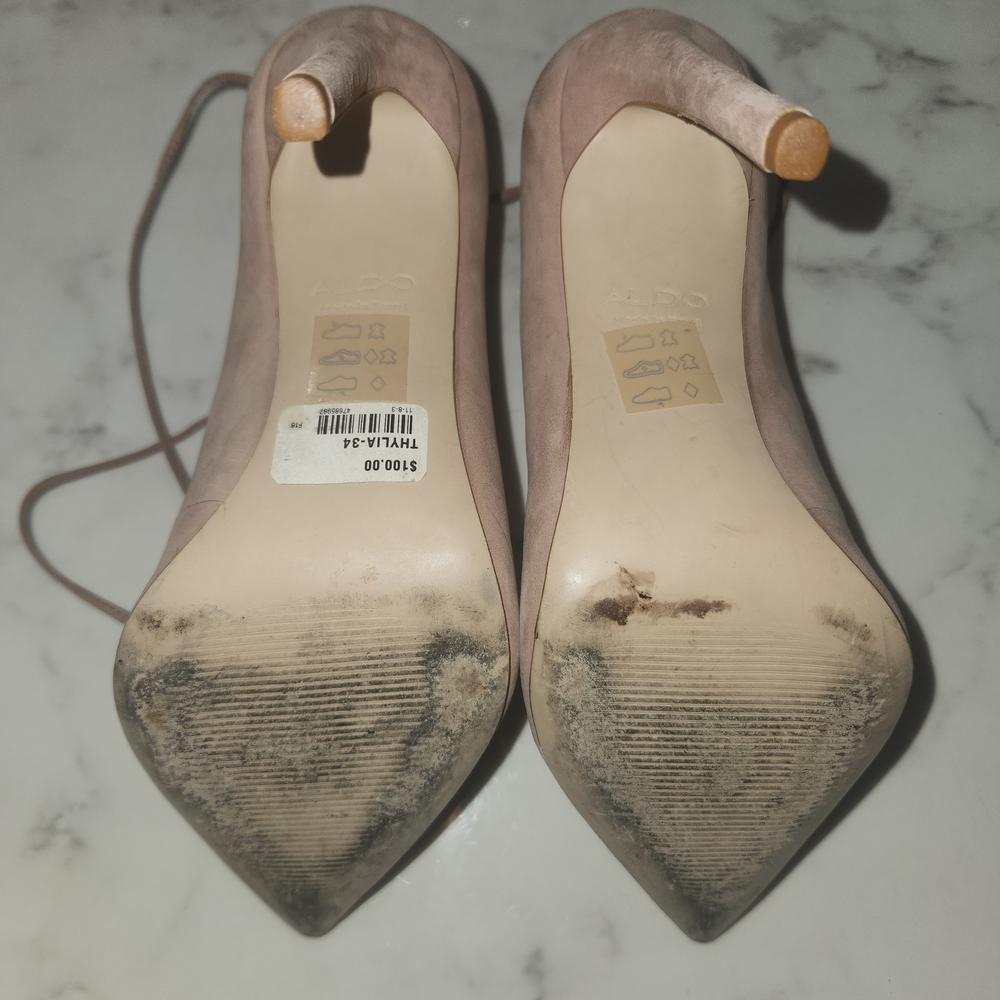 Aldo Women's Beige Lace-Up Heels - Picture 4 of 6